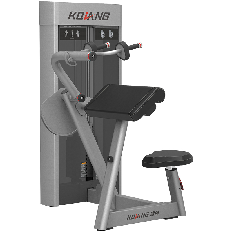 尊龙时凯商用健身房坐姿三头肌前压训练器8008专用力量器械无氧健身器械