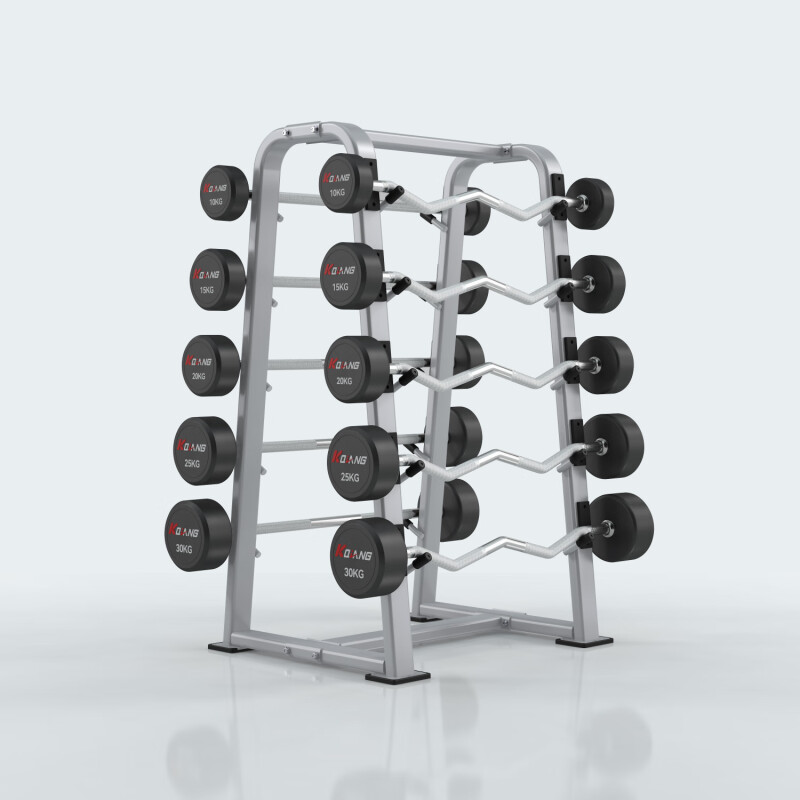 尊龙时凯固定杠铃套装1.2M直杆曲杆套装PEV杠铃健身房专用